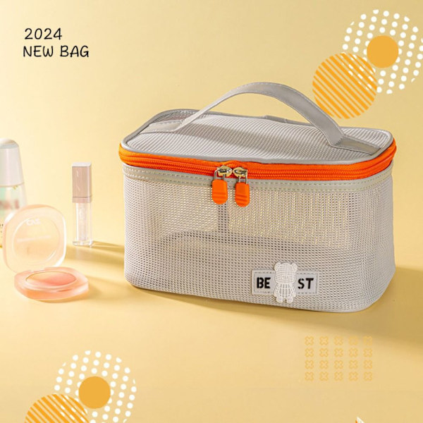 Mesh Taske Makeup Taske LILLA purple