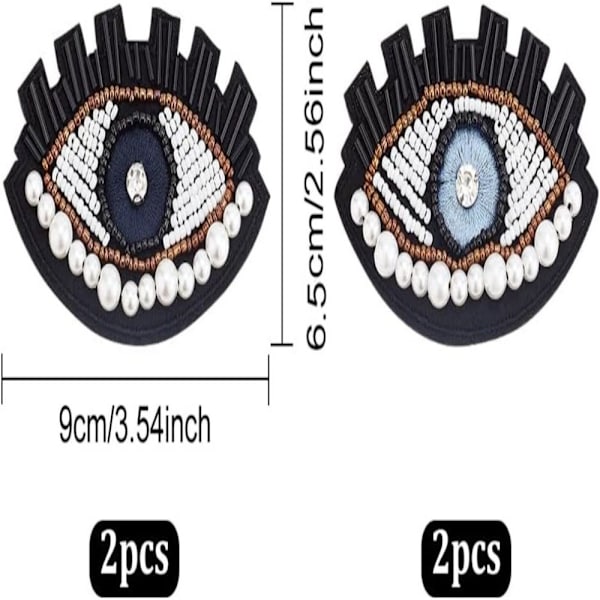 Evil Eye Broderi Beaded Patch Eyes Broderi Garment Cloth