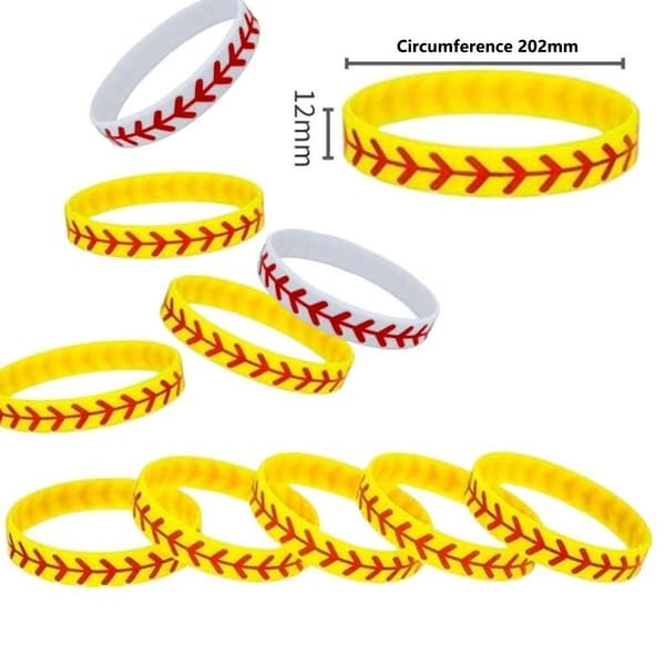 10PCS Baseboll Silikon Armband Softboll Armband 6 6 6