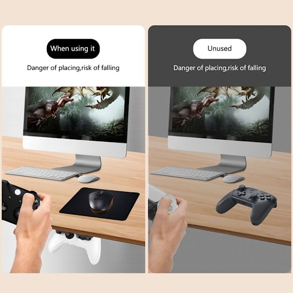 Controller Stativ Hållare Gamepad Hållare VIT white