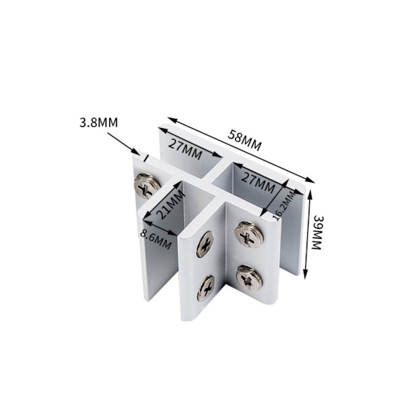 2-pack Glasklämma Partition Support 3 3 3