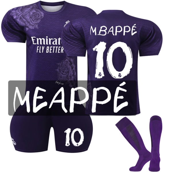 Real Madrid spesialutgave fotballdrakt for barn nr. 10 Mbappe 26