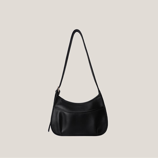 PU Skinnveske Retro Skulderveske SVART Black