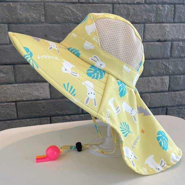 Solhatt for barn, bøttehatt, ROSA Pink