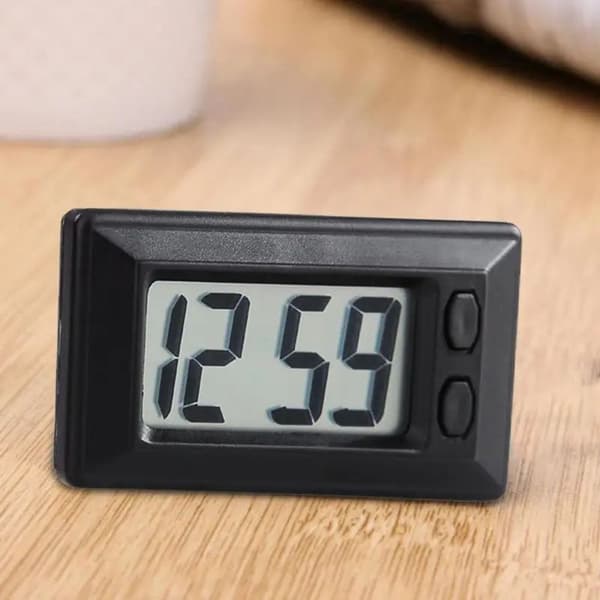 Bil Fordonsinstrumentbräda Klocka LCD Digital Display Klocka Bil Lastbil black