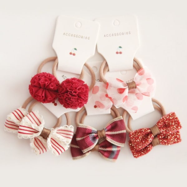 10 stk Elastisk gummibånd Hårbånd Bowknot 3 3 3