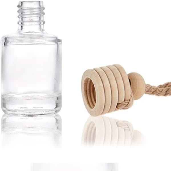 10 stk. Hengende Bil Luftfrisker Tom Klar Glass Diffuser Round