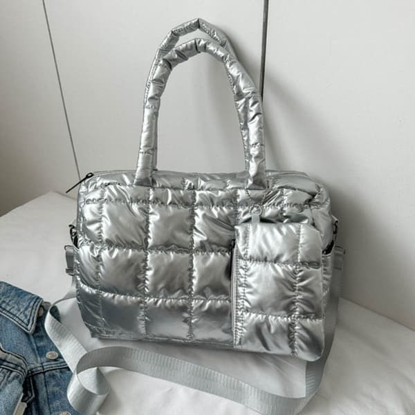 Skuldertaske Underarmstaske SØLV Silver