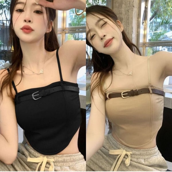 Camisole Damtopp KHAKI Khaki