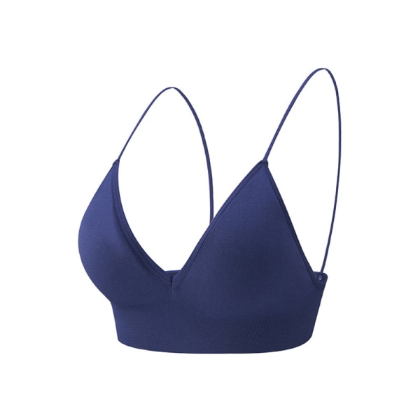 Dame Sømløs BH Camisole Undertøj BLÅ L blue L