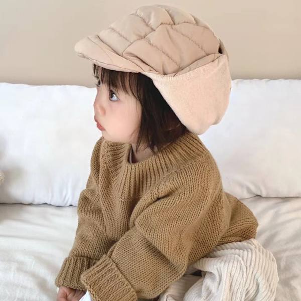 Barns varm mössa Kid Thicken Hat Halsdukar KHAKI Khaki