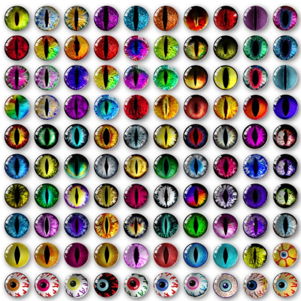 20 st/10 par Eyes Crafts Eyes Puppet Crystal Eyes 15MM-FÄRG 15mm-color random