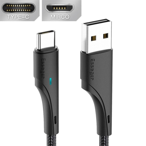 USB Type C Kabel Hurtiglading Datakabel 2MTYPE-C TYPE-C 2MType-c