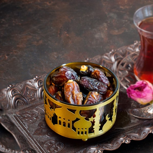 Ramadan Matbricka Eid Snack Förvaringsbricka GULD A A Gold A-A
