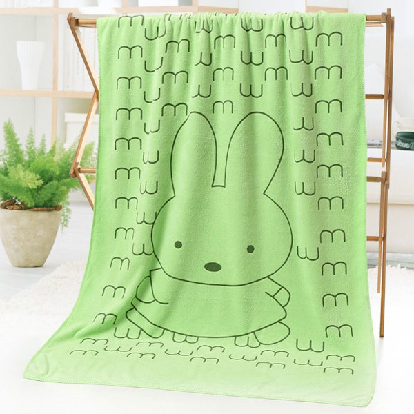 Mikrofiber Badehåndklæde Dame Badekåbe Håndklæde GRØN green
