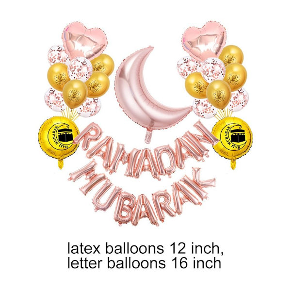 Eid Mubarak Ballonger Bokstav Folieballonger 02 02