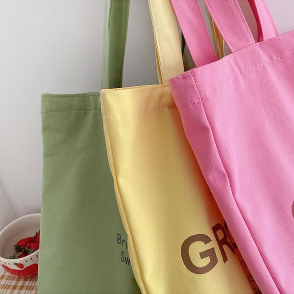 Canvas Axelväska Shoppingväskor ROSA pink