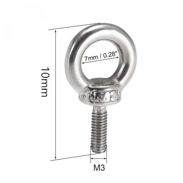 10 STK Løfteøyeboltring Skulderøyebolter for maskineri 10PCS