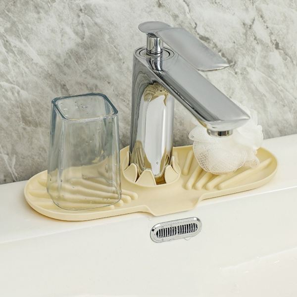 Køkkenhanemåtte Svampafløbsstativ BEIGE beige