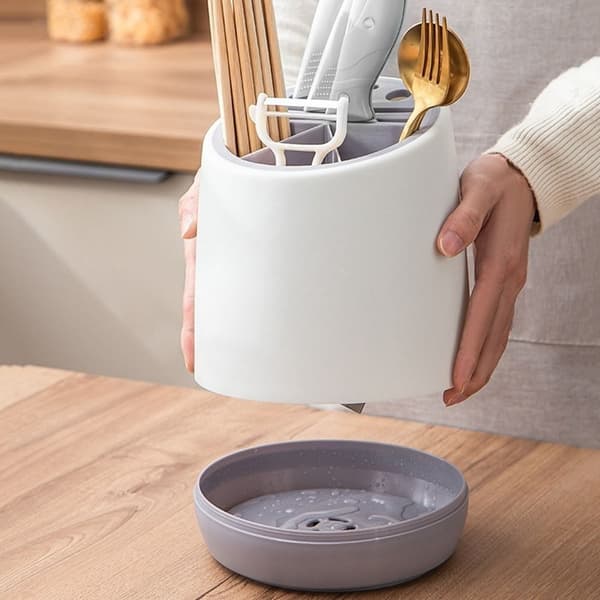 Oppbevaringsstativ Spisepinneholder HVIT&GRÅ White&Grey