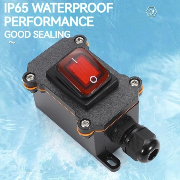 Inline Strømledningsbryter Marine Vippebryter 2 HODE 110V/220V 2 Head 110V/220V