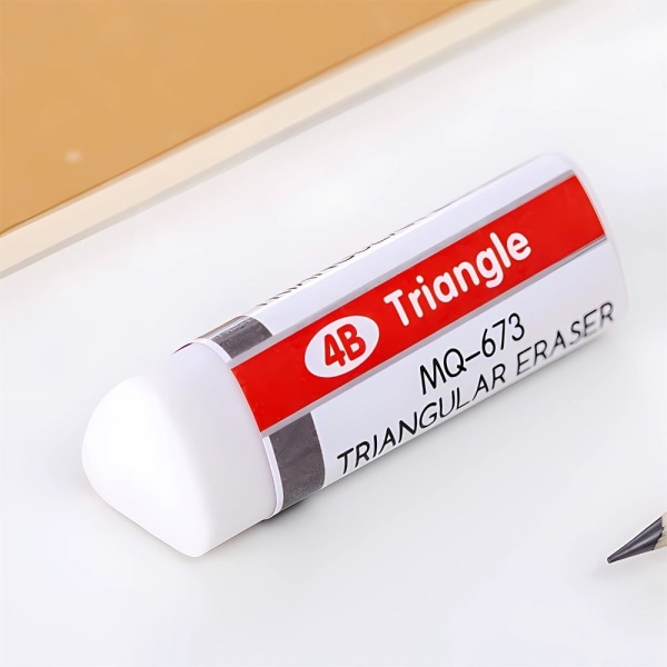 2st Gummi Triangulär Eraser Skiss Mjuk Eraser 2ST VIT 2pcs White