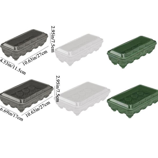 Æggekasse Æggeholder SORT 10 GITRE 10 GITRE Black 10 Grids-10 Grids