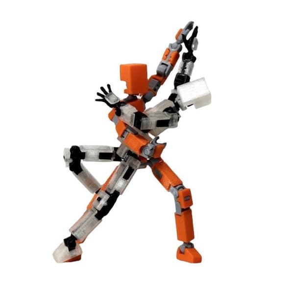 3D-printet mannequin-legetøjsrobot actionfigur LILLA purple