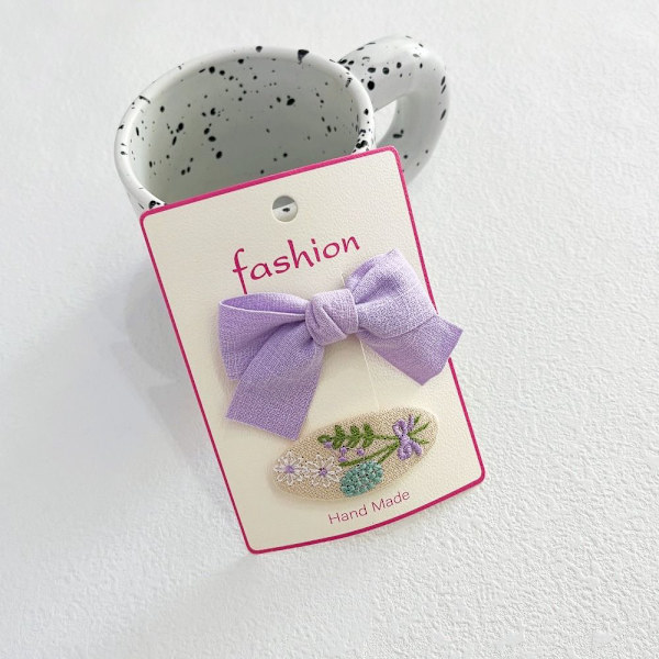 2 STK Little Girl Bowknot Hårspænder LILLA purple