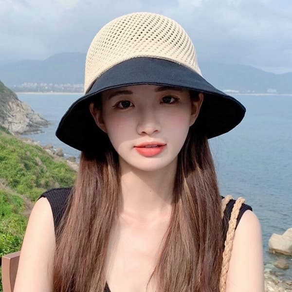 Sommer Dame Solhatt UV Beskyttelse Beige