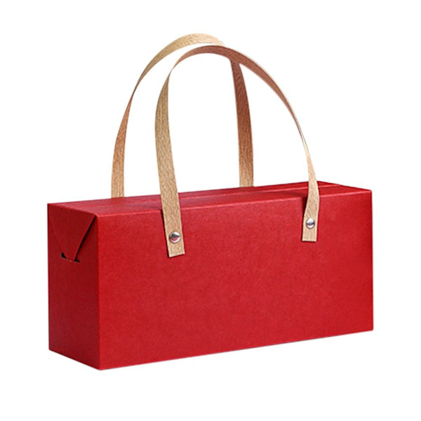 Kraft Paper Ostoskassit Kraft Paper Candy Box WINE RED wine red 28x12x12