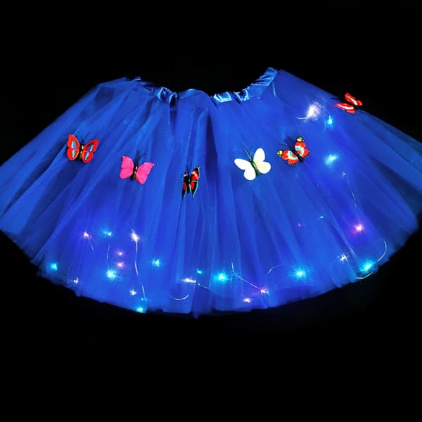 Bubbelkjol LED-kjol BLÅ blue