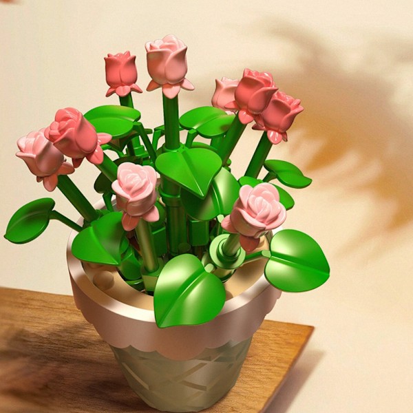 Blokk Blomst Potte Byggekloss E E E