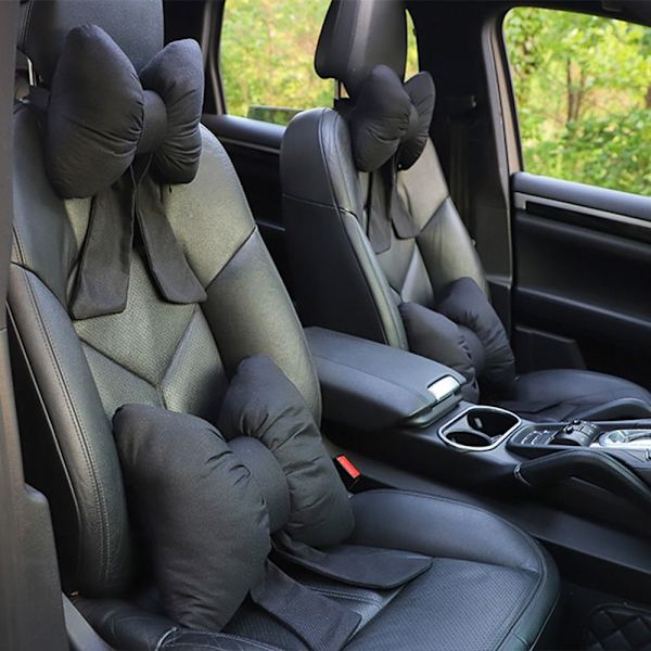 Auton niskatuen tyyny Bowknot kaulatyyny PUNAINEN NISKAN TYYNY red Headrest Pillow-Headrest Pillow
