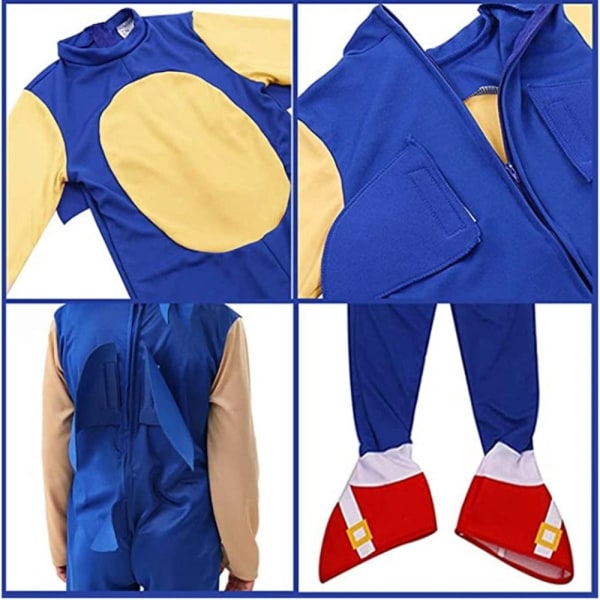 Sony Cartoon Cosplay Jumpsuit Barn Sonic Anime Costume Dress S