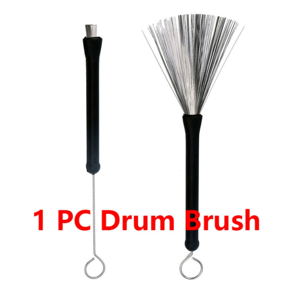 Jazz Drum Brush Drum Stick Brush RØD METALL METALL Red Metal-Metal