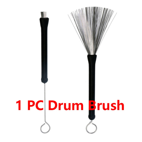 Jazz Drum Brush Drum Stick Brush SVART METALL METALL Black Metal-Metal