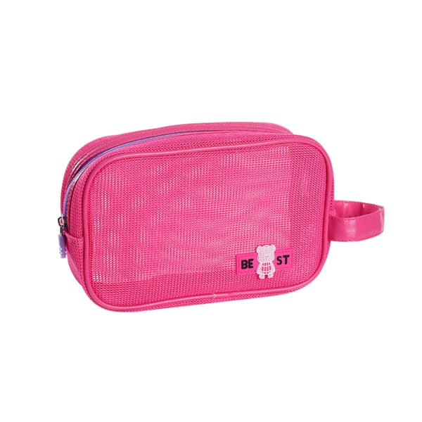 Makeuptaske i mesh PINK pink