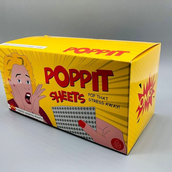 Poppit Sheets Legetøj Pinch Toy Bubble Paper Film