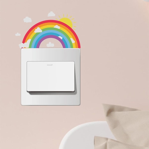 Rainbow Veggdekor Glow in The Dark Stickers 4 STK 4 STK 4PCS