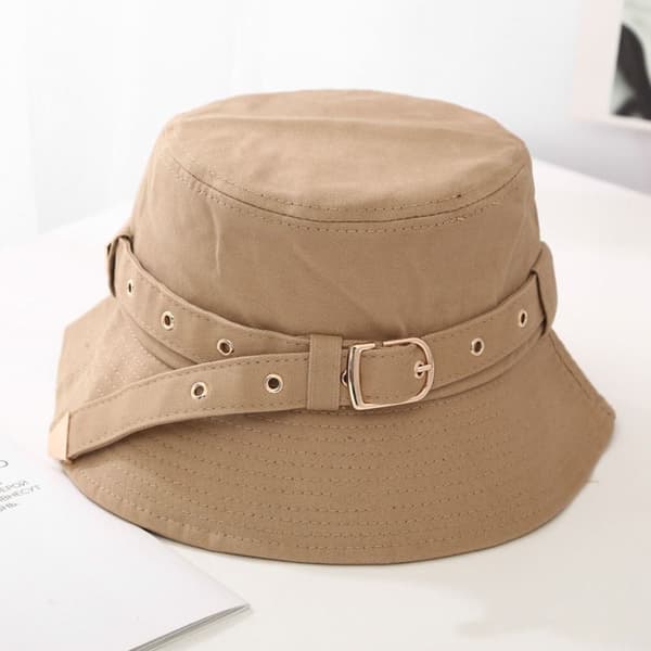 Bomulls bøttehatter Dame Sommerhatt HVIT White