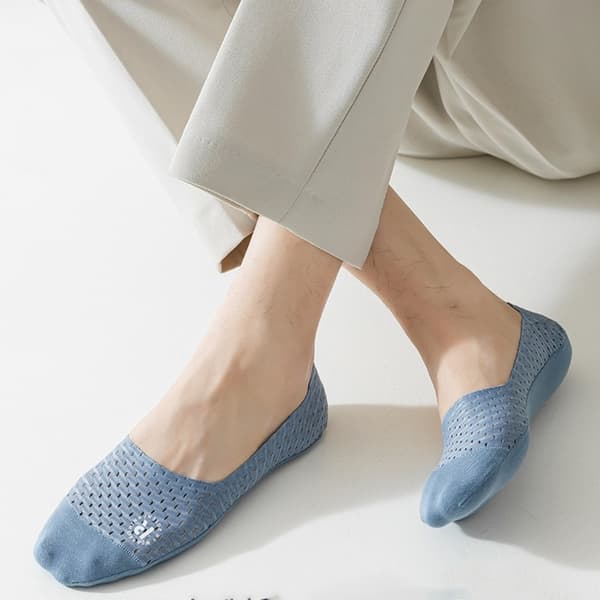 1 par herrskor Båtsockor Is Silke Socka BLÅ blue