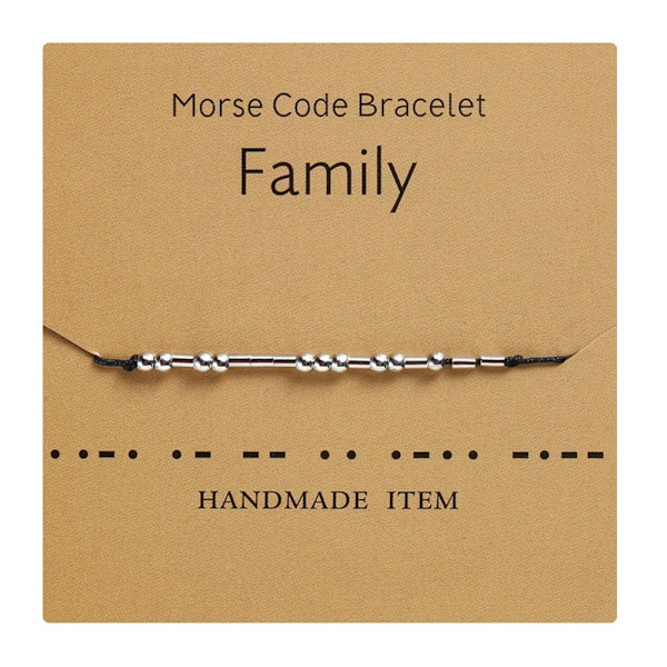 Morsekoodi Rannekoru Helmi Rannekorut PERHE PERHE Family