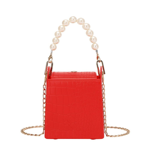 Ketju Olkalaukku Crossbody Bucket Laukut PUNAINEN red