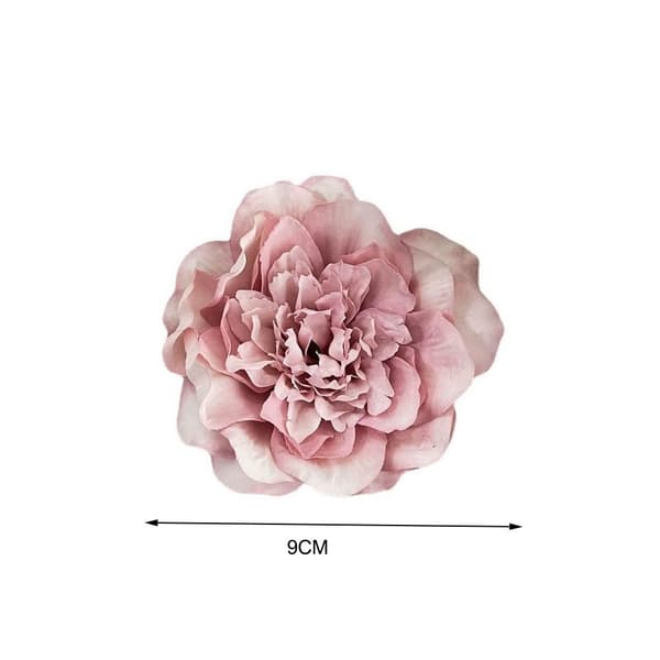 Hårklämma med pionblomma, konstgjorda blomhårnålar E E E