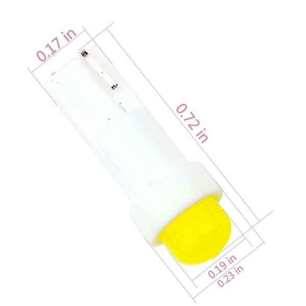 T5 LED-lampor Instrumentbräda ljus VIT 10ST 10ST White 10Pcs-10Pcs