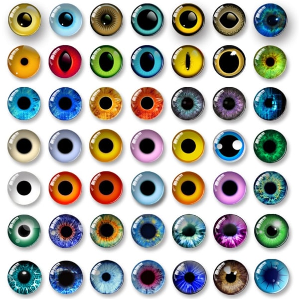 20 stk/10 par Eyes Crafts Eyes Puppet Crystal Eyes 8MM-FARGE 8mm-color random