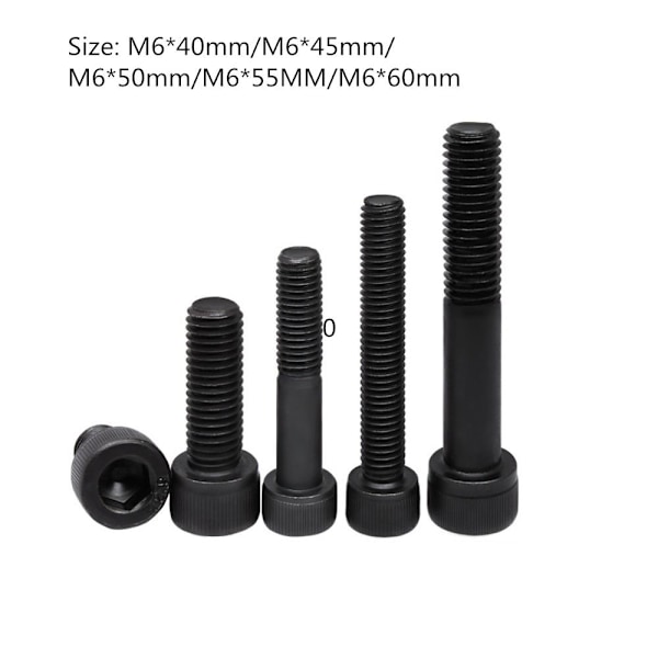 10 kpl Koneruuvit Cap M6X40MM M6x40mm