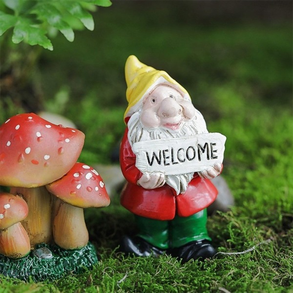 Mini Gnome-figurer Miniatyrdverger-statue 5 5 5