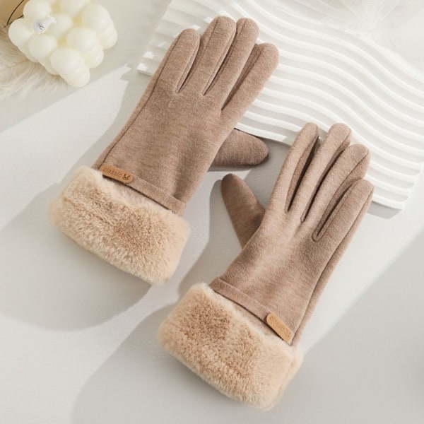 Finger Gloves Kosketusnäyttö Käsineet KHAKI Khaki